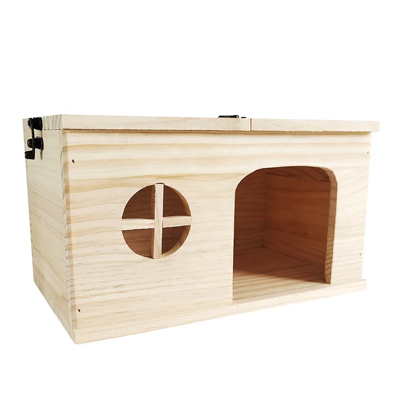 New Custom Pet rabbit wood house hamster cage house with window small animal cages chinchilla and guinea pig house rabbit hutch