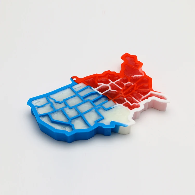 USA America Silicone Ice Cube Tray Sculpture Mold the United States Map Ice Cube Mould for Whisky