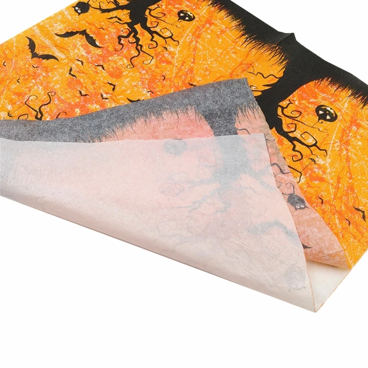 
20Pcs Halloween Pumpkin Paper Napkin Funny Party Decoration Facial Tissue Horror Ghost Pumpkin Disposable Paper Napkins 