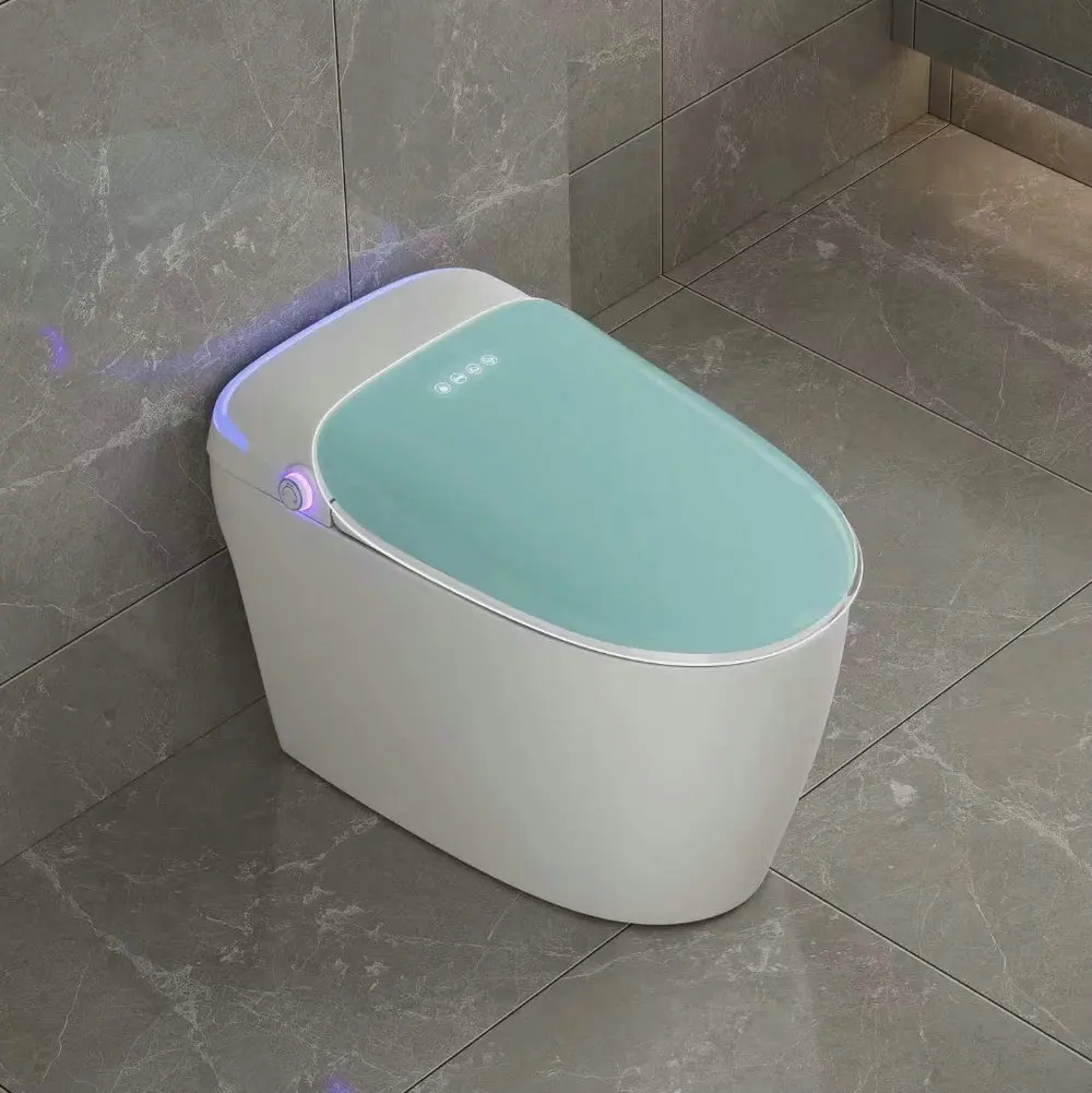 2024 New Design Fully Automatic Operation Electric Bidet Sensor Grey Color Floor Mounted Smart Toilet