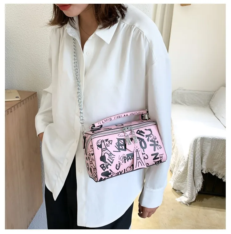 Graffiti Bag for Women  Large Luxury Handbags Designer Letter Crossbody Shoulder Bag Women Travel Bag Ladies Boston Purses