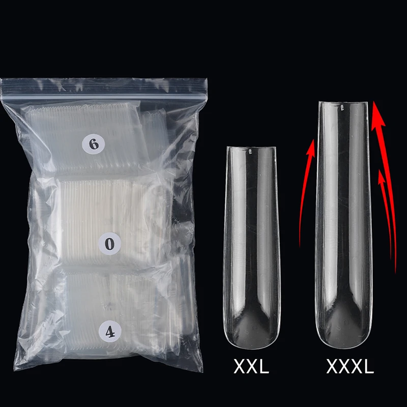 Wholesale Long Straight Press On Nails Tips No C Curve 3xl XL XXL XXXL Square Full Cover Nail Tips