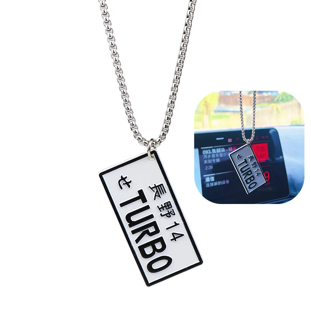 JDM Japan License Plate Rearview Mirror Pendant Headline D AE86 Car License Plate Rearview Mirror Pendant