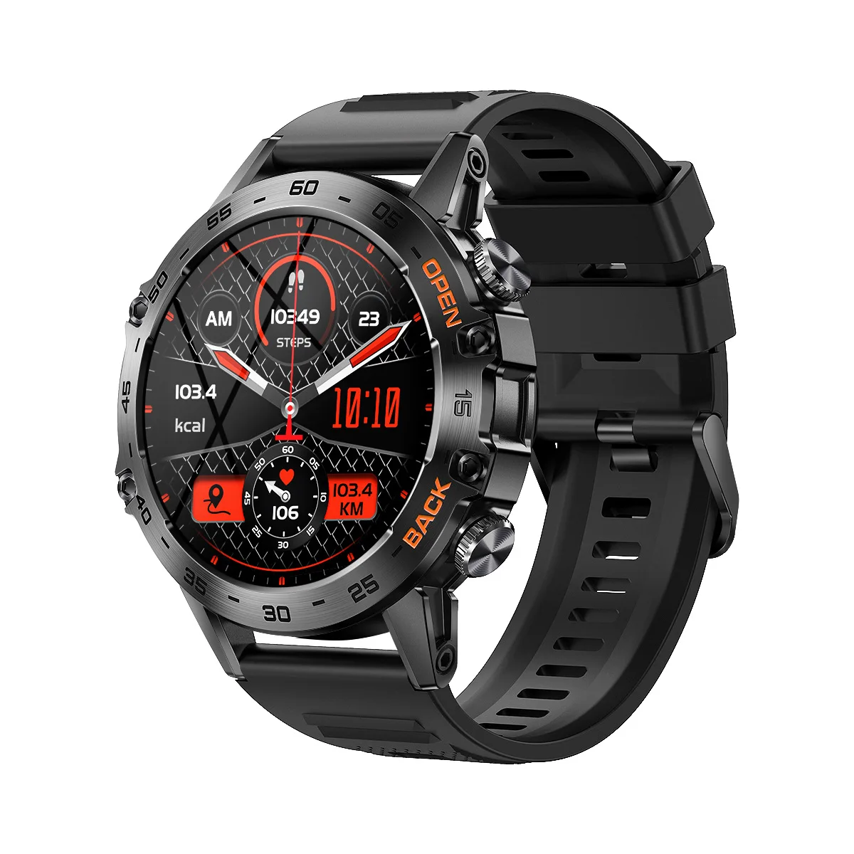 Men Smartwatch K52 Outdoor Watch 1.39inch HD Display Chip RTL8763EW BT Calling 20 Sport Modes Heart Rate Monitoring