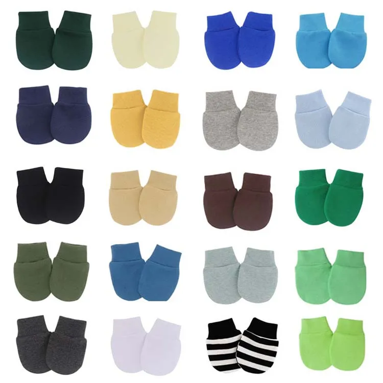100% cotton baby scratch gloves newborn baby scratch face gloves mittens