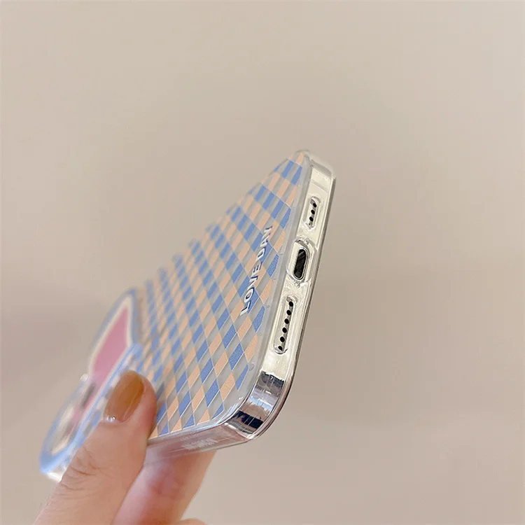 Japanese and Korean style popular big heart transparent phone case for iphone 13 pro for iphone 14