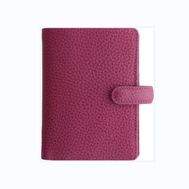 High-end Gift Soft Cover Metal Binder A6 Notebook Planner Agenda Type Genuine Leather Promotion Customization Hardcover Gua