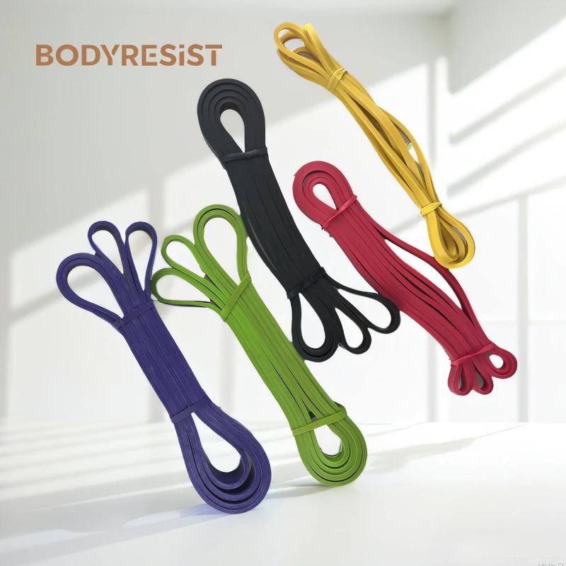 Resistance logo resistance bands set pull up bands green Rubber for fitness high quality resistance bands