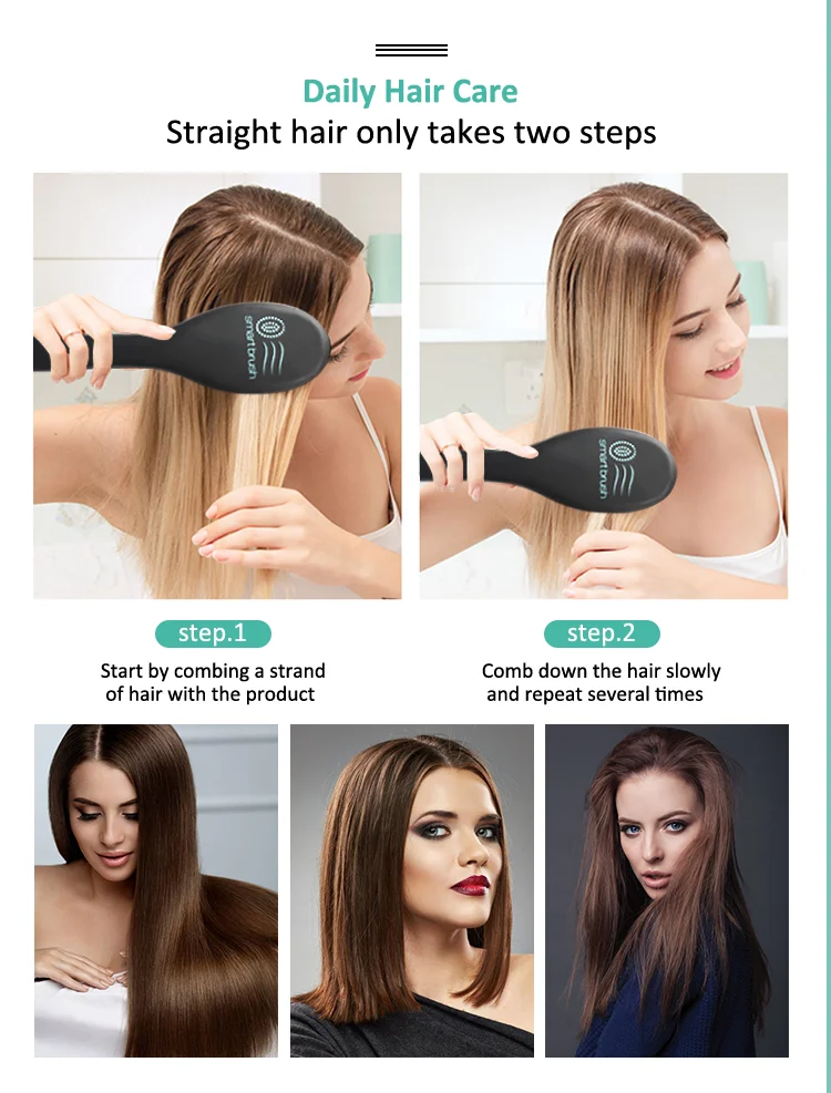 Лучшее качество керамические турмалиновые выпрямители для волос с ионизатором выпрямитель для волос с щеткой для чистки одежды, расческа для выпрямления волос, щетка