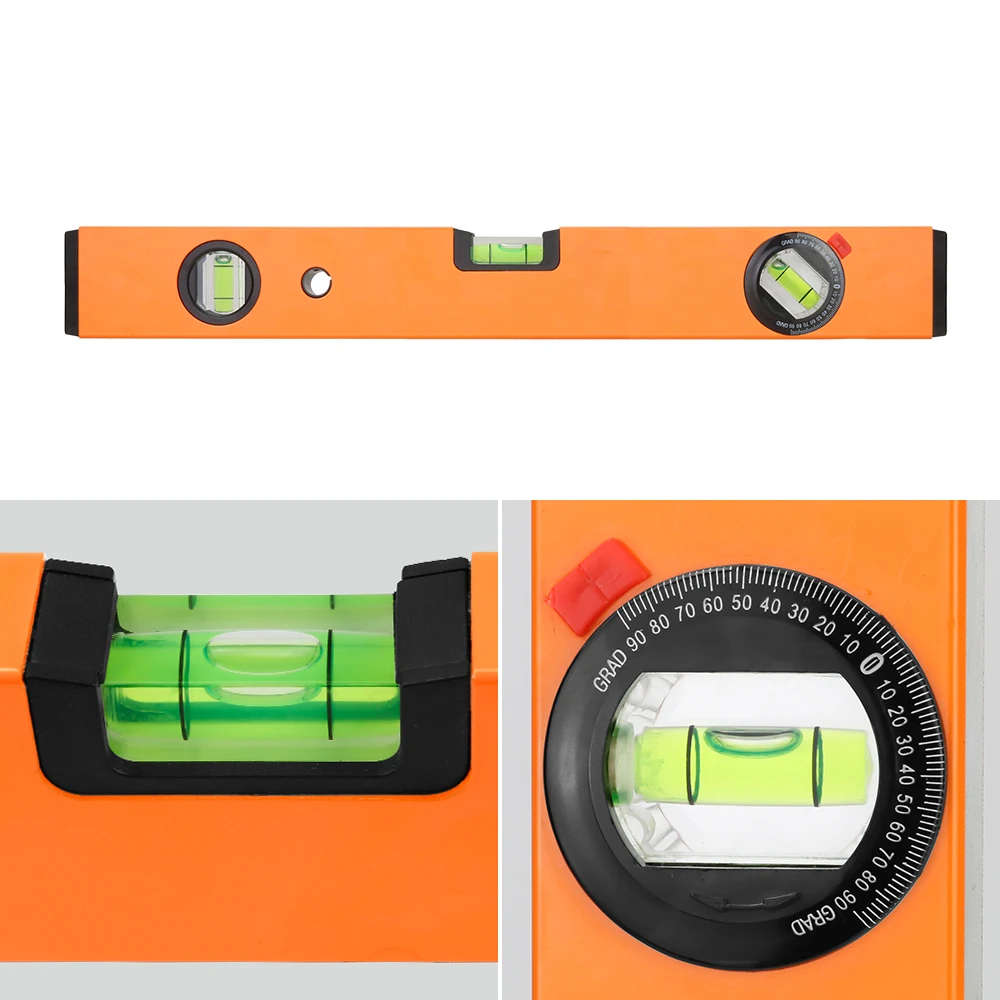 Magnetic Box Level Torpedo Level 3 Different Bubbles Measuring Shock Resistant Adjustable Vials Torpedo Spirit Level Tool