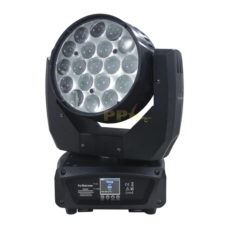 19pcs12W RGBW 4in1 LED Moving Head Zoom Beam Light