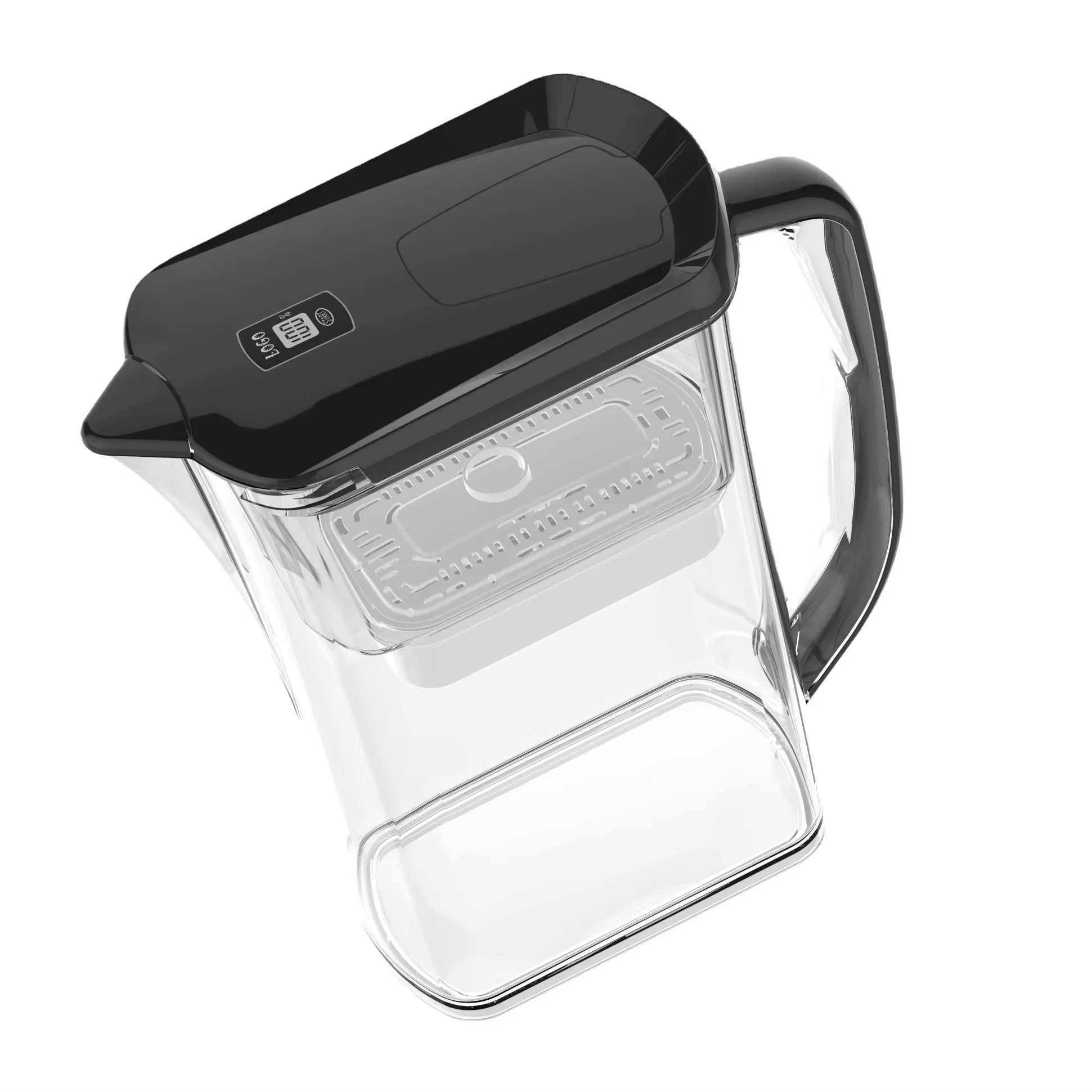 Home Appliance Kitchen Water Filter Pitcher Carbon Fiber Ionzier Hydrogen Water Jug Reduce Chlorine & Enhance Minerals