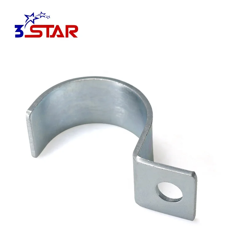 U-shaped pipe clamps full saddle clips fittings clamp hose Galvanized Saddle Clamp For Conduit Pipe Strap