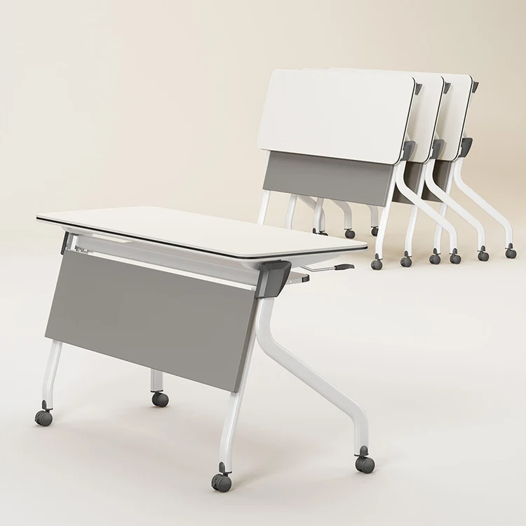 Stackable Speech Desk Design Office Meeting Training Table With Wheels