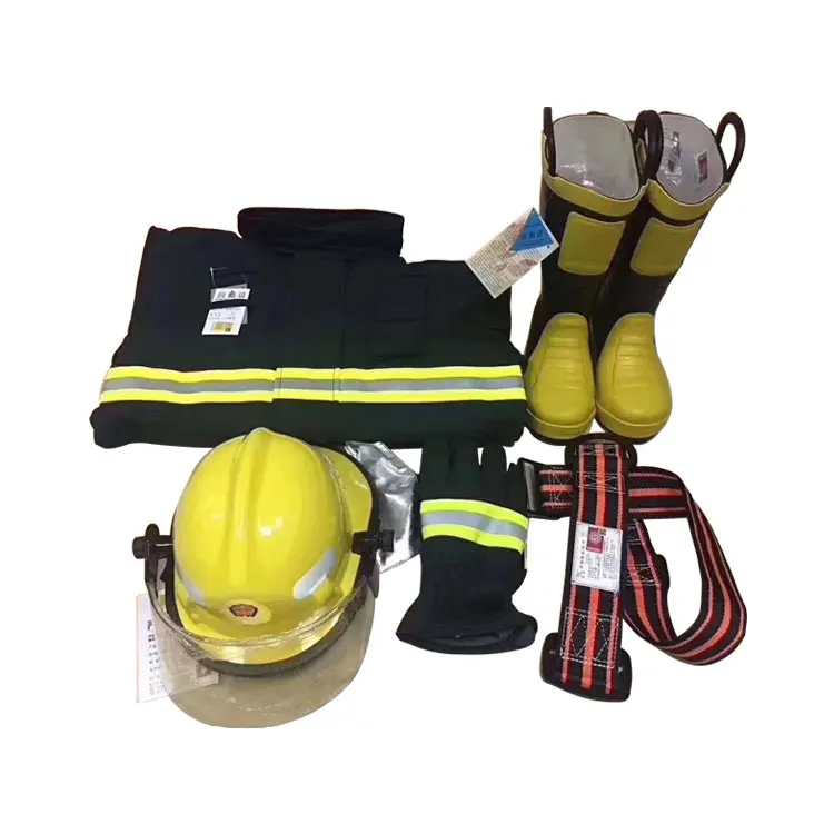 Factory sale  4 Layers Aramid Navy Blue Firefighter Safety Suit