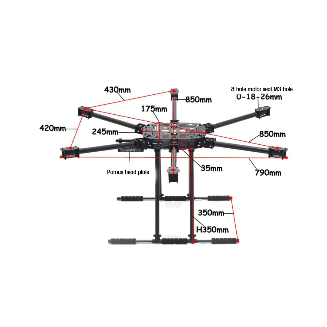 ZD850 six-axis sleeve machine is ready to fly PIX drones with 4k HD camera and gps carbon fiber frame