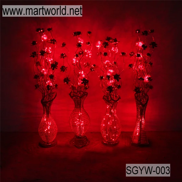 Hot  wholesale Decorative LED light wedding pillar ,wedding vase design for wedding decoration(SGYW-003)