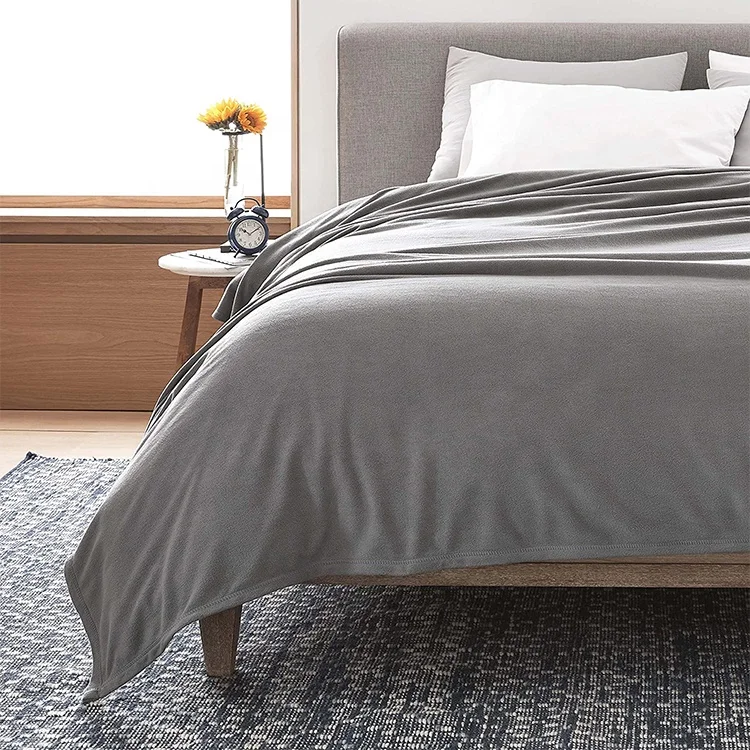 Oeko tex standard 100 grey polar fleece baby blankets polar fleece blanket for bed