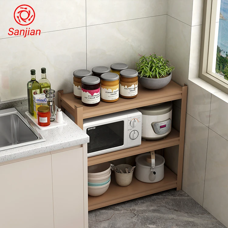 Hot Sales Multi-Functional Home Organization Kitchen Steel Storage Shelf Rack 3 Layer Light Duty Metal Storage Shelf or Rack