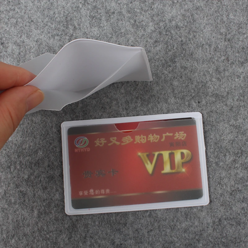 Transparent PVC Card Holder for Passport ID Business Cards Cover Protector