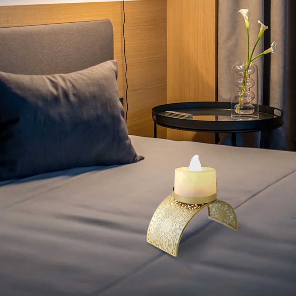 Arab Style Home Desktop Metal Art Candle Holder Decorations Antique Middle East Aromatherapy Rack Iron Hallowed Candlestick