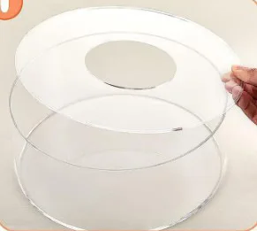 6 / 8 / 10 Inch Fillable Dessert Stand With Lid Wedding Party Centerpiece Clear Acrylic Cake Separator