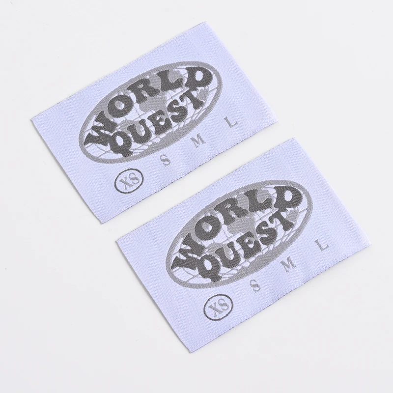 Straight Cut Garment Label Custom Personalized Woven Label Multicolor Fabric Label To Mark Your Clothes