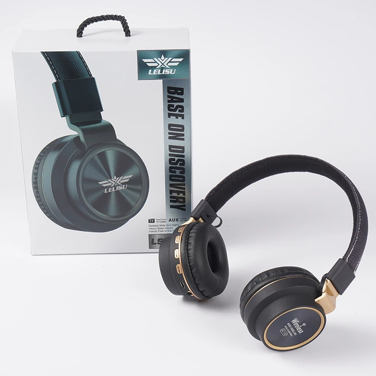 Fashion OEM monile gym musical 250mah head over ear noise cancel wireless headphones with 2A speaker