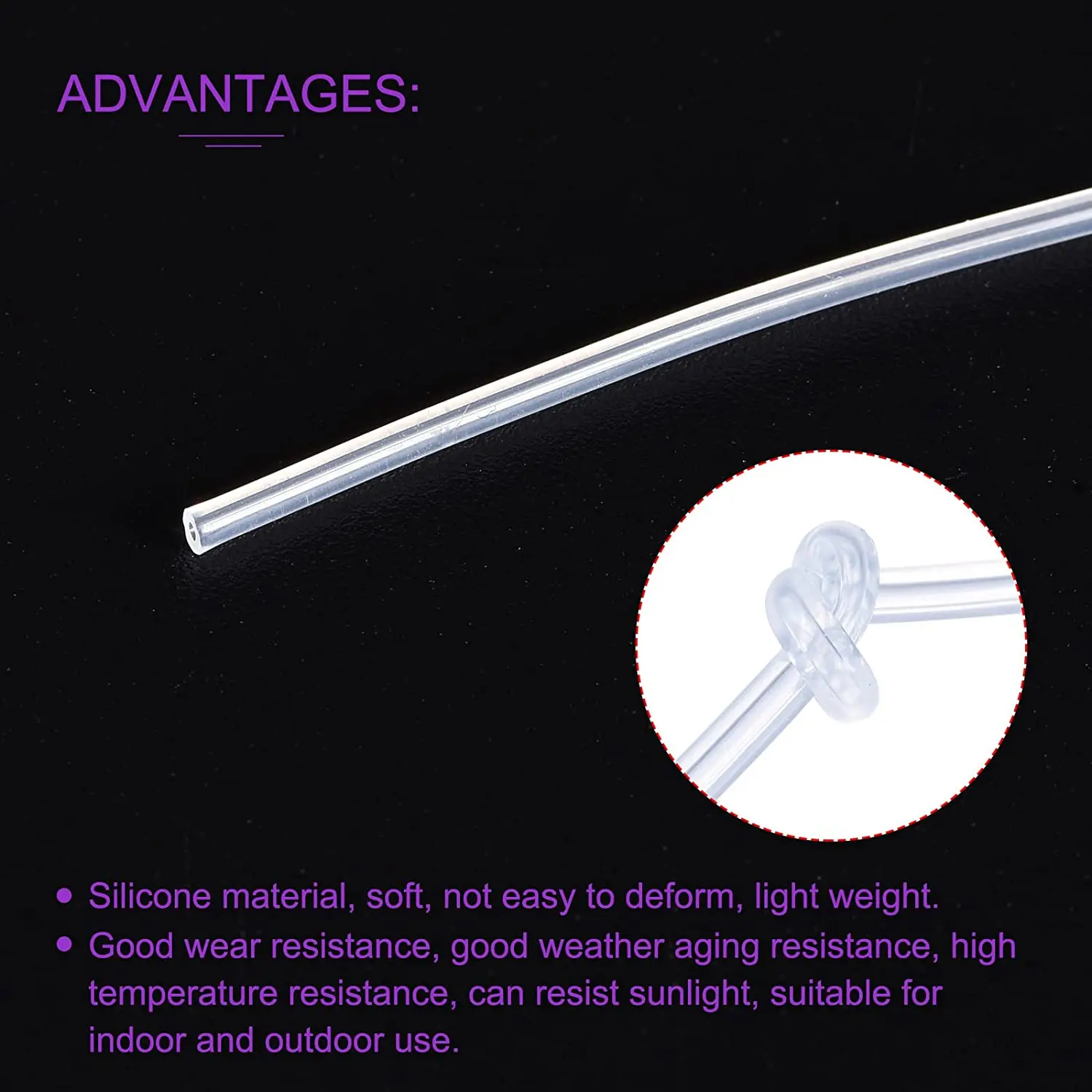 Round Silicone air foamTube  Neon Rope LED Flex Strip Light fuel line