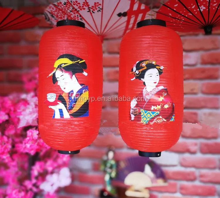 
Outdoor Cheap custom Japanese Ramen Vinyl Chochin Lantern RED made in China for wholesale 