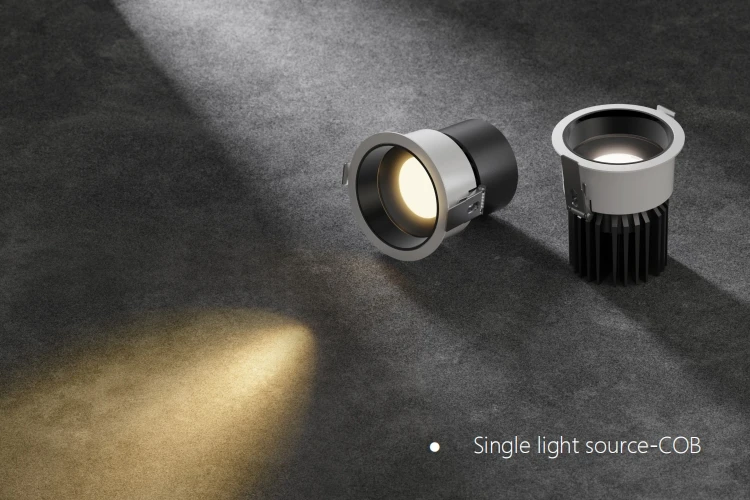 Nordic Style COB LED Downlight High Power Ceiling Mounted Spotlight Gold Surface Anti-Glare Living Room Kitchen Warm White 3000K