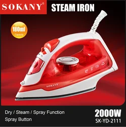Sokany 2111 High Quality Iron 2000W Commercial Boiler Mini Steam Iron Travelling