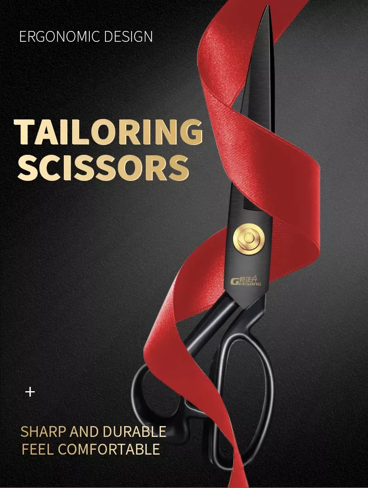 Tailor Scissors  For Sewing 11 Inch Black Clothes Fabric Scissors