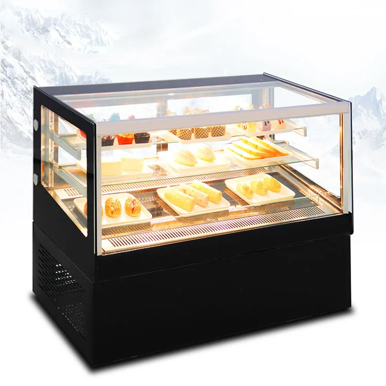 Professional square Glass Bakery Display cabinet
