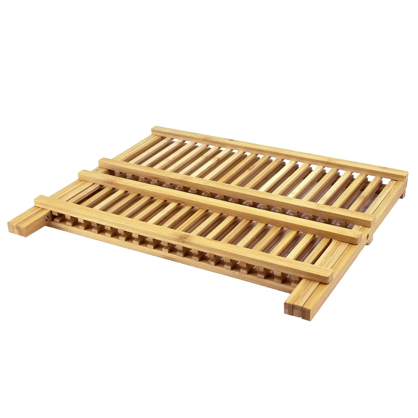 Custom Over The Sink Plate Dish Rack Kitchen Folding Bamboo Dish Drying Rack