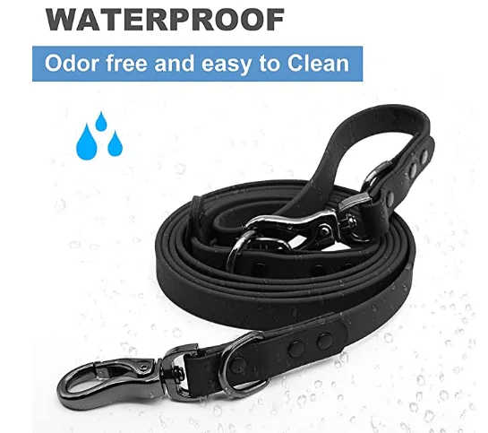 Durasoft Multifunctional Waterproof PVC Coated Nylon Adjustable Hands Free Pet Dog Leash Heavy Duty Snap Hooks Plastic Material