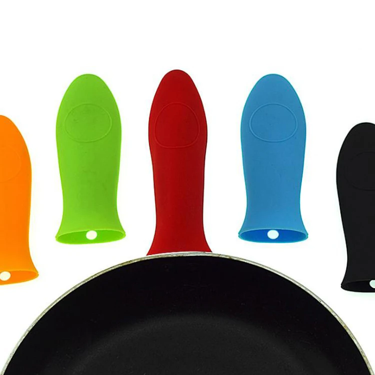 Wholesale Custom Heat Resistant Silicone Pan Handle Holder Sleeve Anti-slip Pan Handle Cover For Cookware Pot Pan Wok Skillet