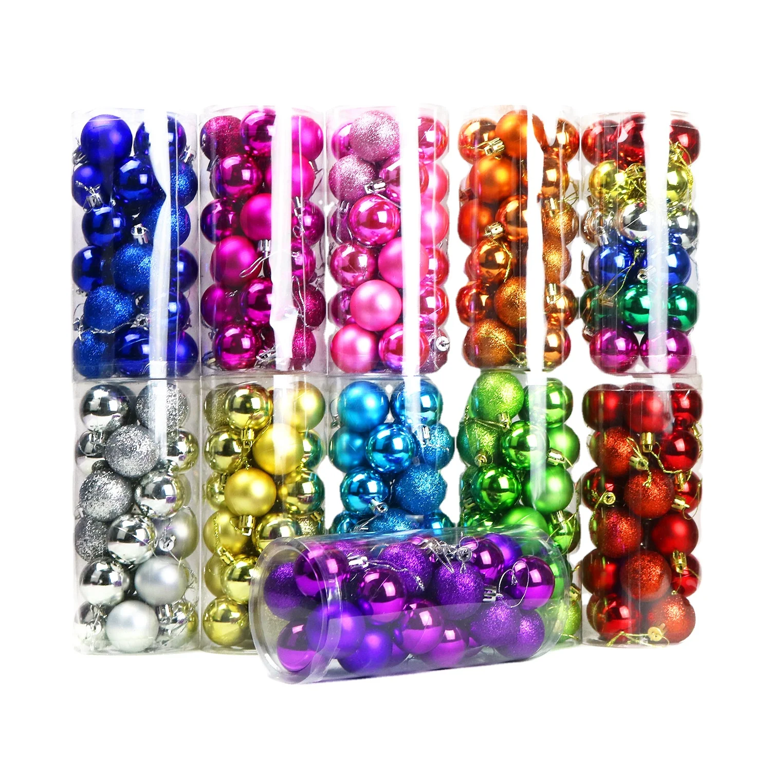 3cm 4cm 6cm 8cm 10cm New design Clear Plastic Christmas Balls Ornament