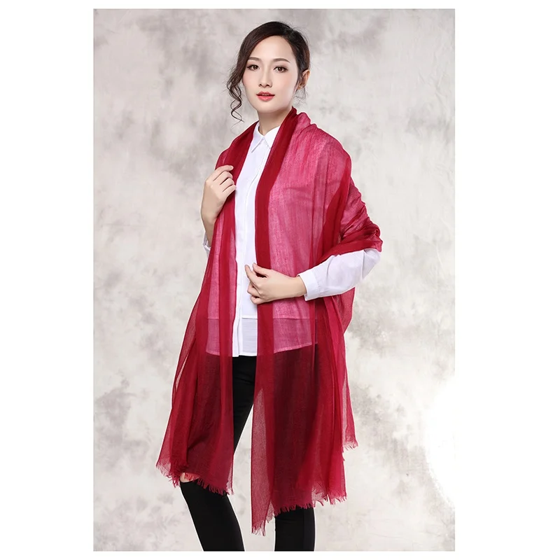 Lady Air Conditioning Thin Pure Cashmere Scarf Pashmina Shawl