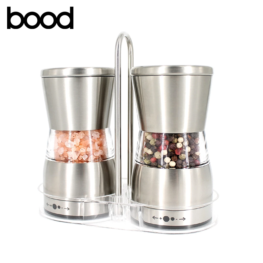 Stainless Steel Manual Salt and Pepper Mill/Stainless Steel Lid or Acrylic Lid/salt and pepper shakers