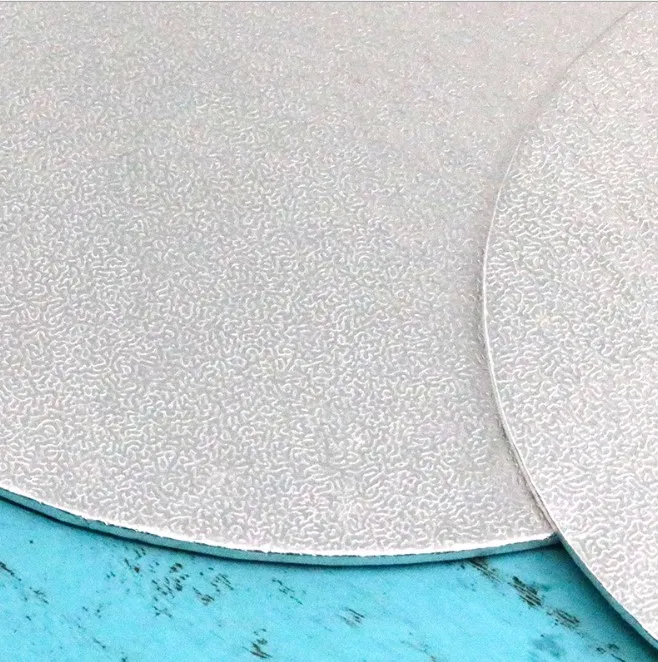 High quality 3 to 16 inch round strong cake card 2mm thick base silver paper cake board