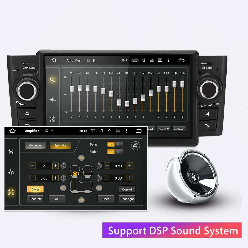 7 Inch 4 Core Car Multimedia Player For Fiat Grande/Punto/ linea 2007-2012 DVD Automotivo Android GPS Navigation DSP