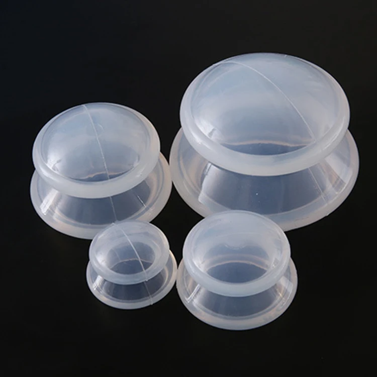 Wholesale Anti-aging clear silicone cups silicone cupping set body massage cup therapy vacuum suction silicone cupping massage