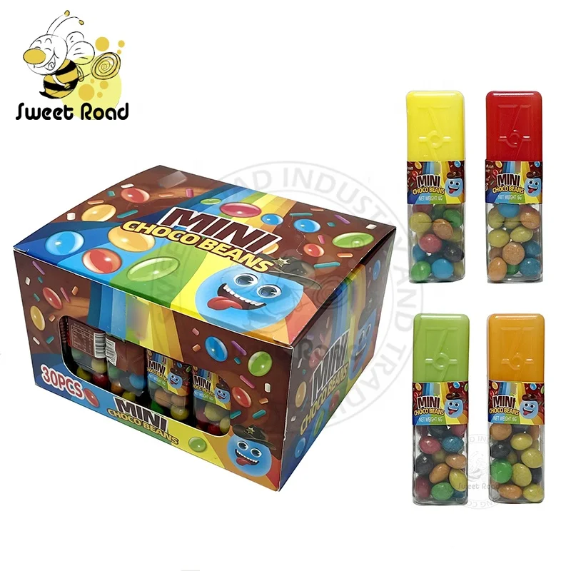Colorful Mini Chocolate Beans in Mini Bottle