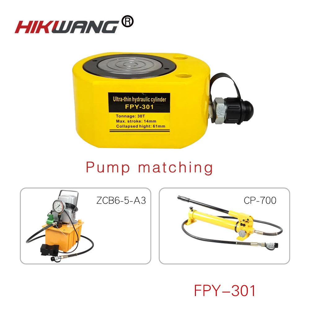 FPY-301 mini thin type short stroke hydraulic flat jack cylinder