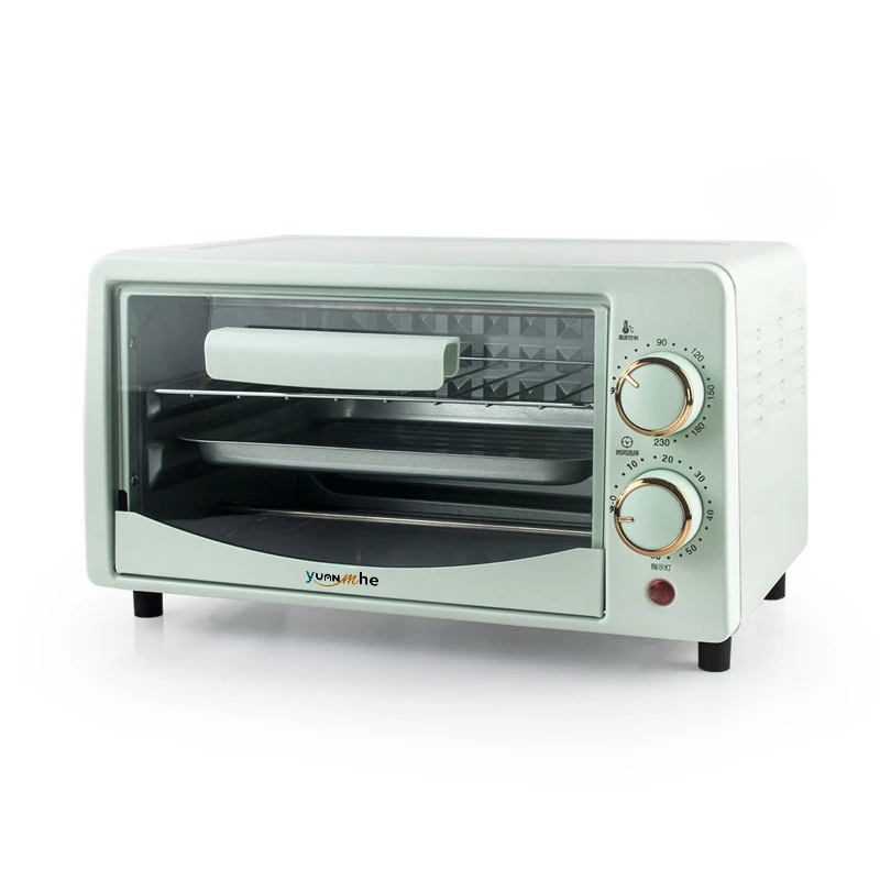 HCYM 12L 700W Mini Portable Electric Toaster Oven Stainless steel With Bakeware and Grill Digital Timer Control Oven