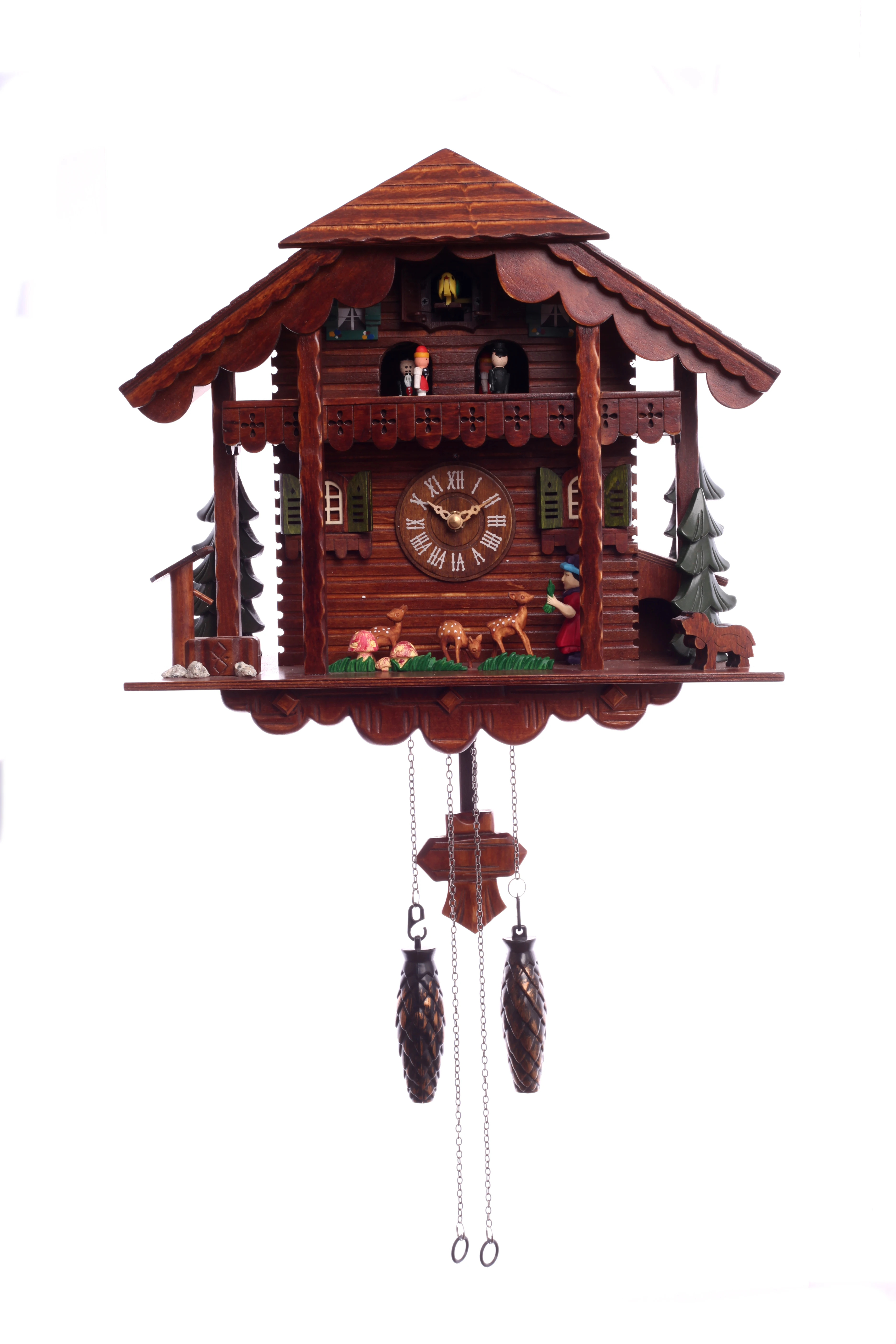 antique design large size wooden cuckoo wall clock