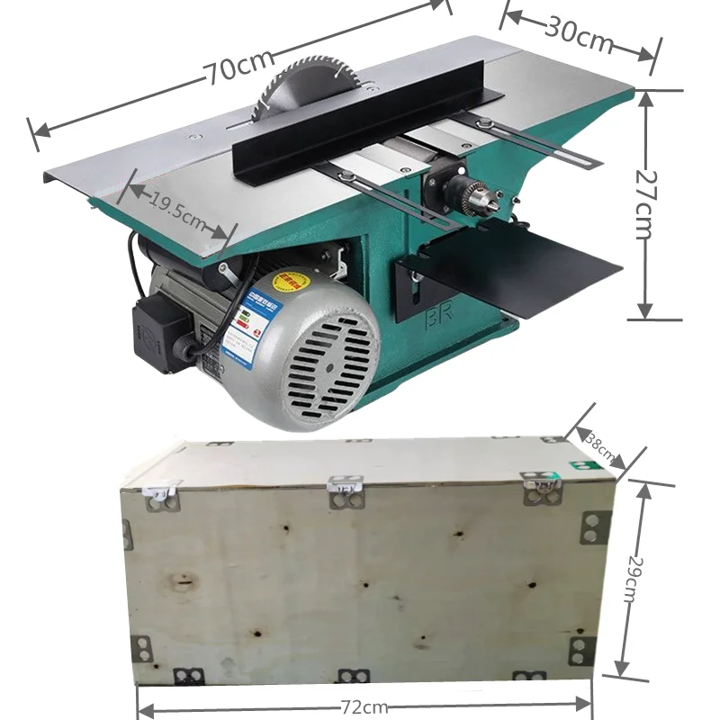 The YM120 Tabletop Electric Multifunctional Woodworking Planer Has a Planing Width of 120mm. Woodworking Machinery