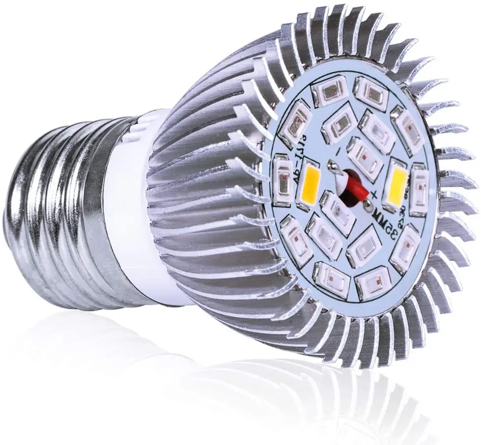 King-Mini 9W LED Grow Light Blub Full Spectrum Plant Growing Lamp for Indoor Plant Growing Flowering E27 AC 85~265V