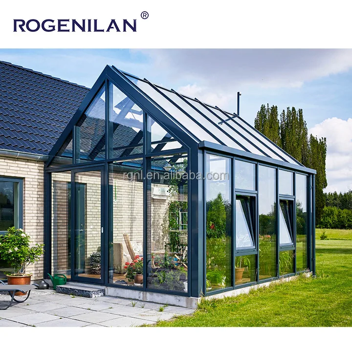 Rogenilan Sunroom индивидуальная Вилла из алюминиевого сплава закаленное стекло немой теплоизоляция открытый сад